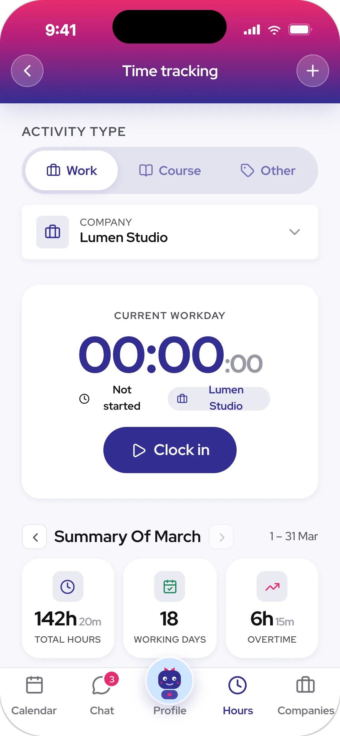 Time tracking